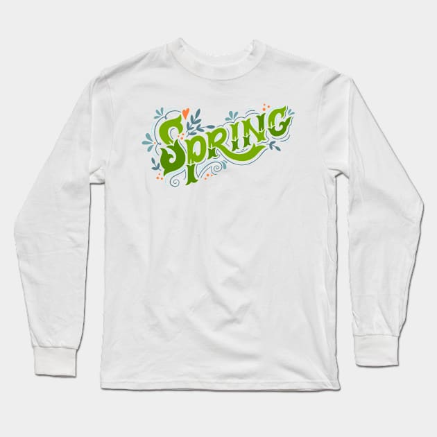 Spring Long Sleeve T-Shirt by BlueInkStudio